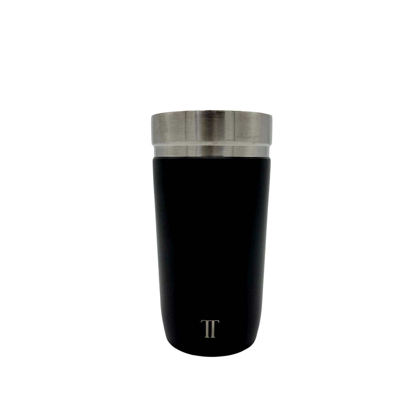 Termo Vulcan 473ml negro elegante en acero inoxidable