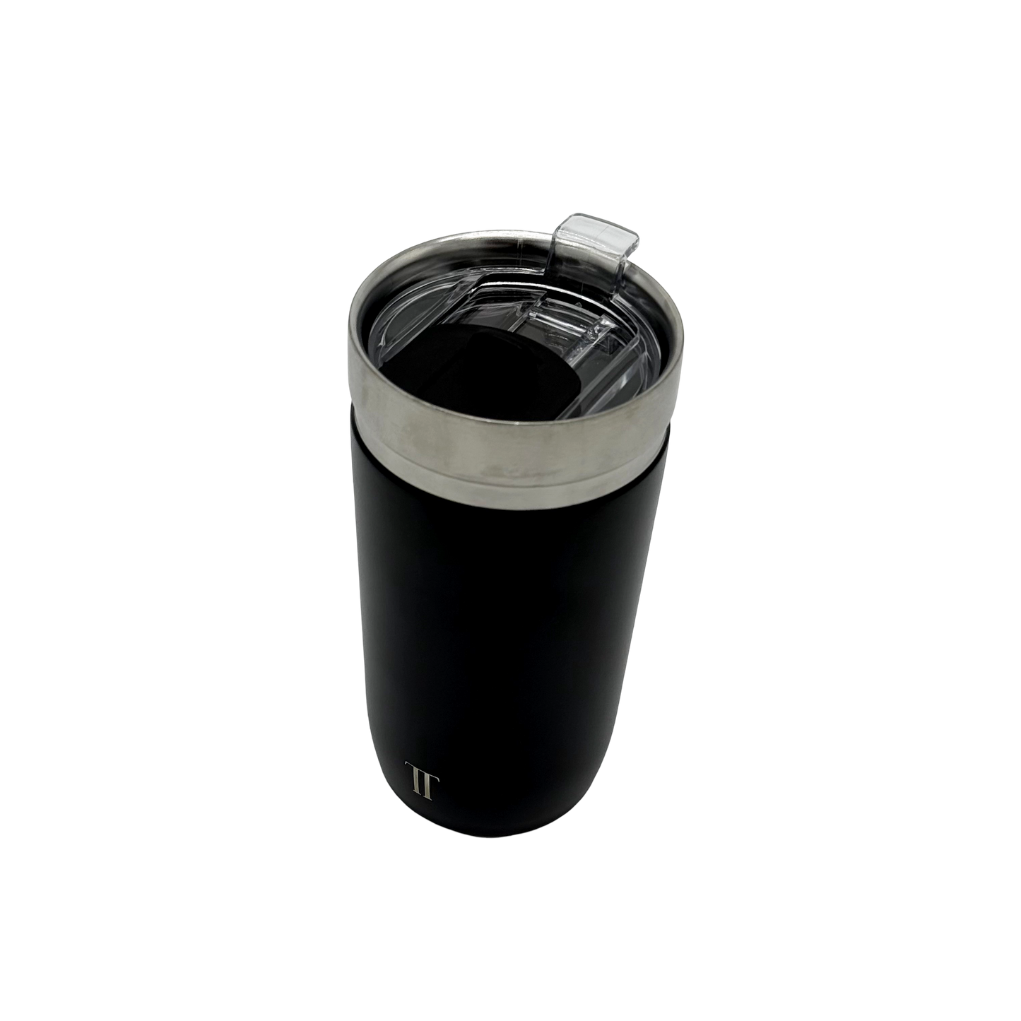 Termo Vulcan 473ml negro elegante en acero inoxidable